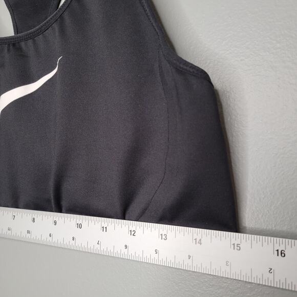 ASO Monica Friends Nike sports bra women's‎ size XL black white swoosh dri-fit - Picture 8 of 12